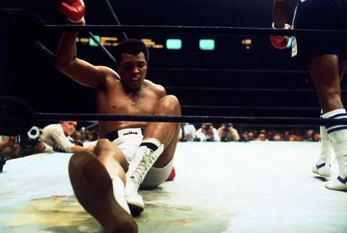 Framed Print : Muhammad Ali After Slipping in Ring Framed Print : Muhammad Ali After Slipping in Ring