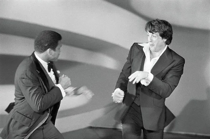 Framed Print : Muhammad Ali and Sylvester Stallone Box Framed Print : Muhammad Ali and Sylvester Stallone Box