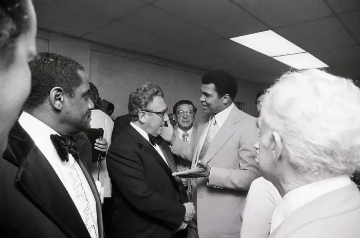 Framed Print : Muhammad Ali Talking to Henry Kissinger Framed Print : Muhammad Ali Talking to Henry Kissinger