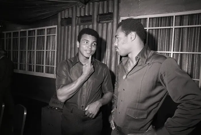 Framed Print : Muhammad Ali Talking to Ken Norton Framed Print : Muhammad Ali Talking to Ken Norton