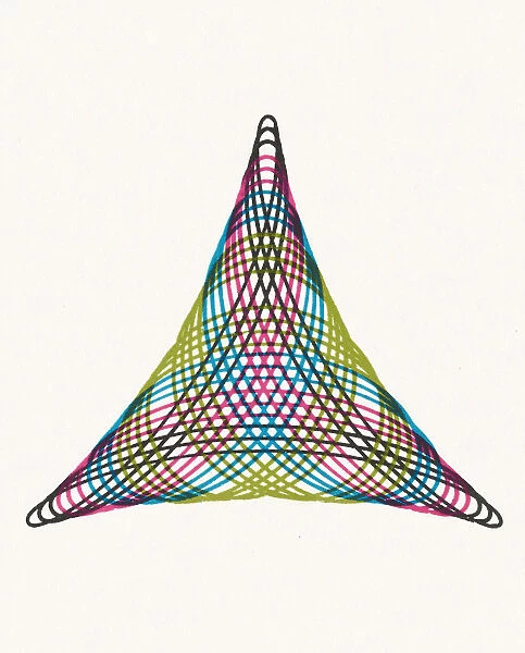 Multicolor Triangle Line Drawing