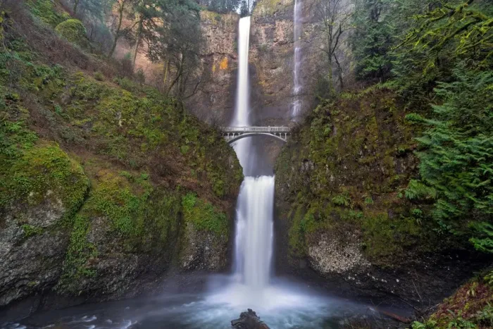 Framed Print : Multnomah Falls in Springtime Framed Print : Multnomah Falls in Springtime