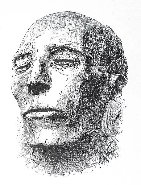 Mummy of Seti I in Egypt in 1895