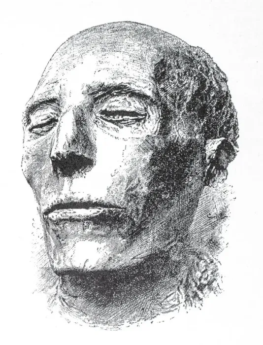 Framed Print : Mummy of Seti I in Egypt in 1895 Framed Print : Mummy of Seti I in Egypt in 1895