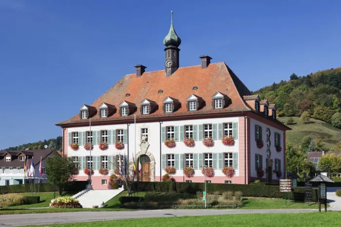 Framed Print : Munstertal town hall, Black Forest, Baden-Wurttemberg, Germany Framed Print : Munstertal town hall, Black Forest, Baden-Wurttemberg, Germany