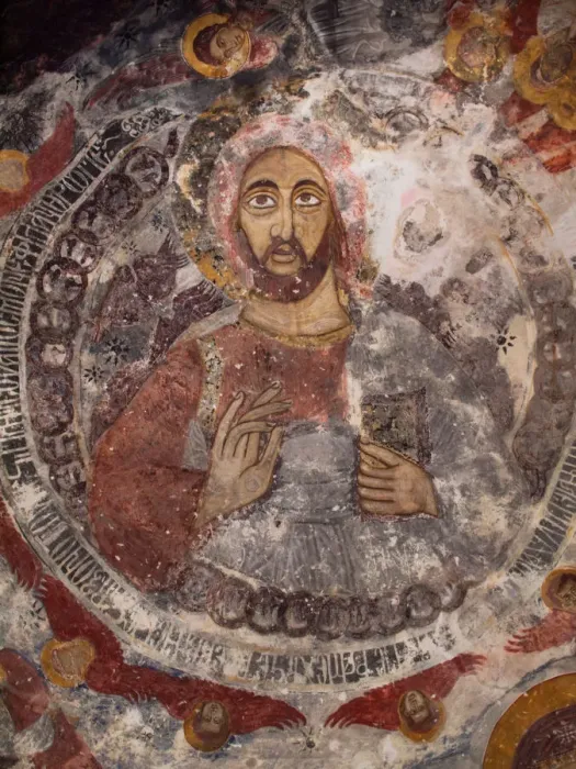 Framed Print : Mural of Christ Pantocrator in Sumela Monastery near Trabzon, Turkey