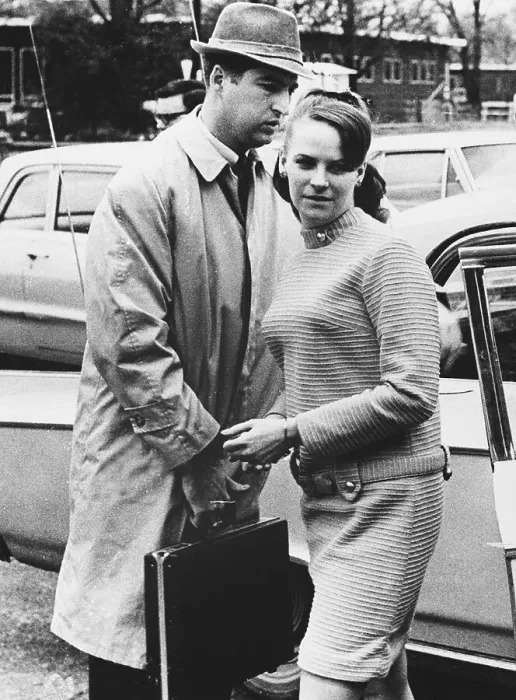 Framed Print : Murder Suspect Margo Freshwater Entering Courthouse