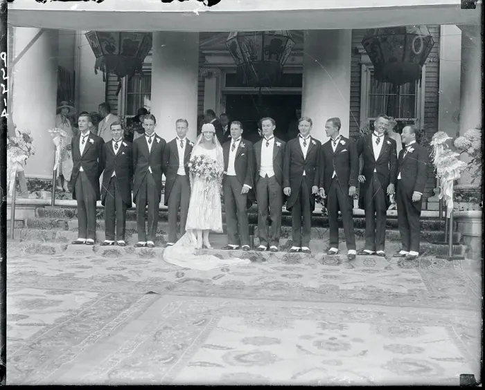 Framed Print : Muriel Vanderbilt and Wedding Ushers Framed Print : Muriel Vanderbilt and Wedding Ushers