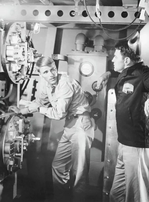 Framed Print : Murray Rose on Set of Ice Station Zebra Framed Print : Murray Rose on Set of Ice Station Zebra