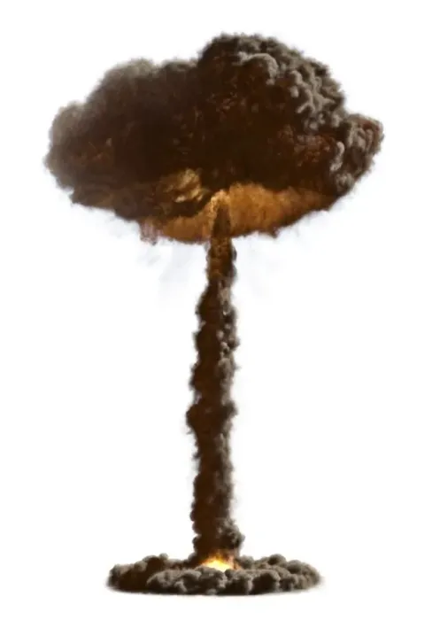 Framed Print : Mushroom cloud, artwork Framed Print : Mushroom cloud, artwork