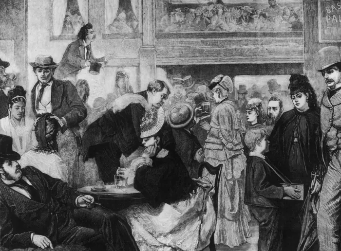 Framed Print : Music Hall Patrons Framed Print : Music Hall Patrons