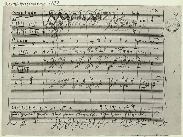 Framed Print : Musical Score of Don Giovanni by Mozart