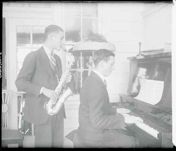 Framed Print : Musician Brothers Playing Their Instruments Framed Print : Musician Brothers Playing Their Instruments