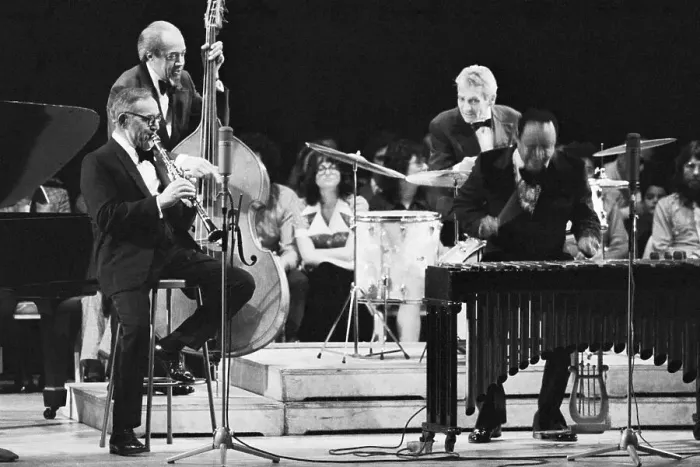 Framed Print : Musicians Performing at Newport Jazz Festival Framed Print : Musicians Performing at Newport Jazz Festival
