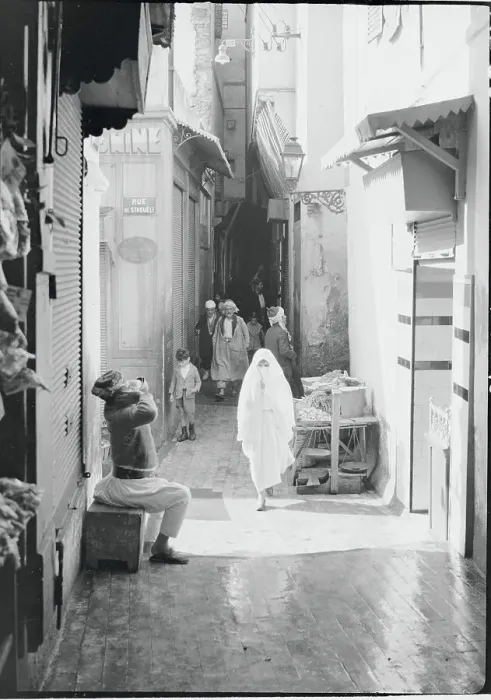 Framed Print : Muslim Woman on Narrow Street Framed Print : Muslim Woman on Narrow Street