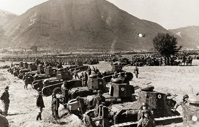 Framed Print : Mussolini's Massed Armor On Manoeuvres 1936 Framed Print : Mussolini's Massed Armor On Manoeuvres 1936