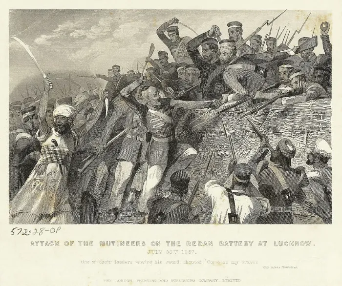 Framed Print : Mutineers In Battle At Lucknow / India Framed Print : Mutineers In Battle At Lucknow / India