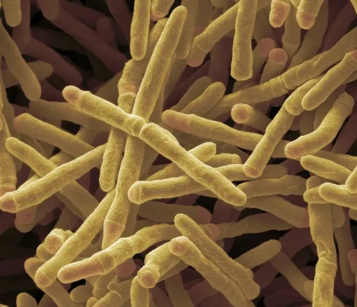 Framed Print : Mycobacterium smegmatis bacteria, SEM Framed Print : Mycobacterium smegmatis bacteria, SEM
