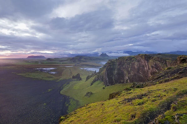 Myrdalsjoekull glacier, Dyrholaey, Vik i Myrdal, Southern Region, Iceland