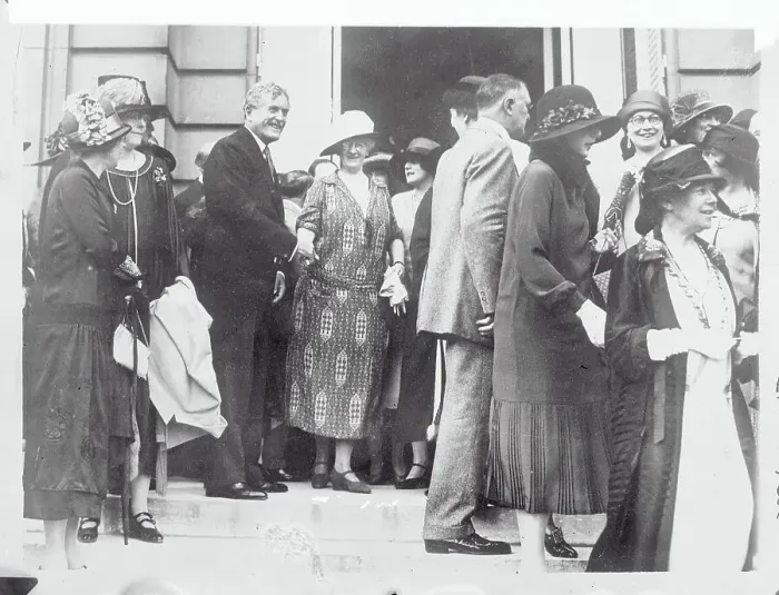 Framed Print : Myron Herrick Greeting Guests Framed Print : Myron Herrick Greeting Guests