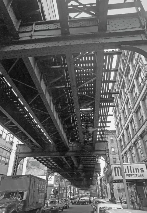 Framed Print : Myrtle Avenue Elevated Rail Line, 1969 Framed Print : Myrtle Avenue Elevated Rail Line, 1969