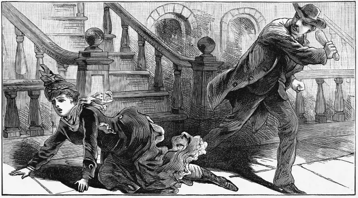 Framed Print : A Mysterious Crime Illustration from Engraving Framed Print : A Mysterious Crime Illustration from Engraving