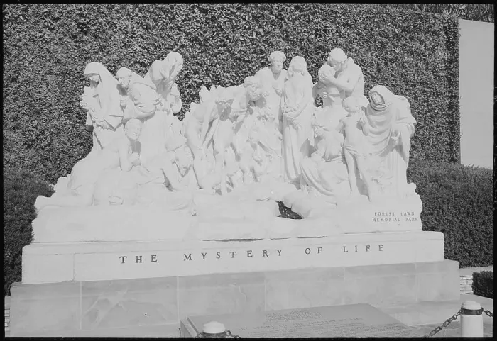 Framed Print : The Mystery of Life Statue at Forest Lawn Memorial Park Framed Print : The Mystery of Life Statue at Forest Lawn Memorial Park