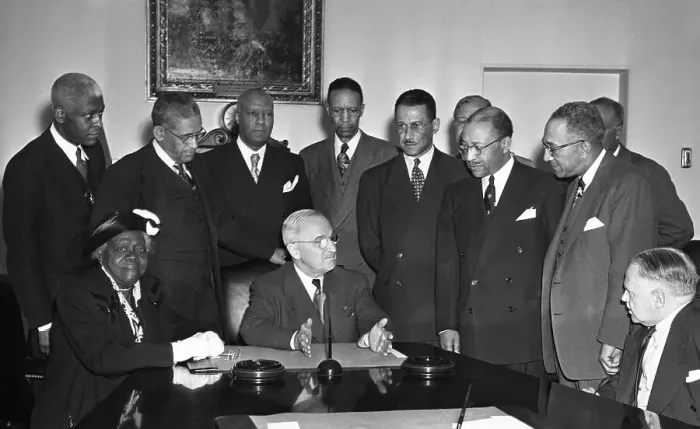 Framed Print : NAACP Leaders Meet With Truman Framed Print : NAACP Leaders Meet With Truman