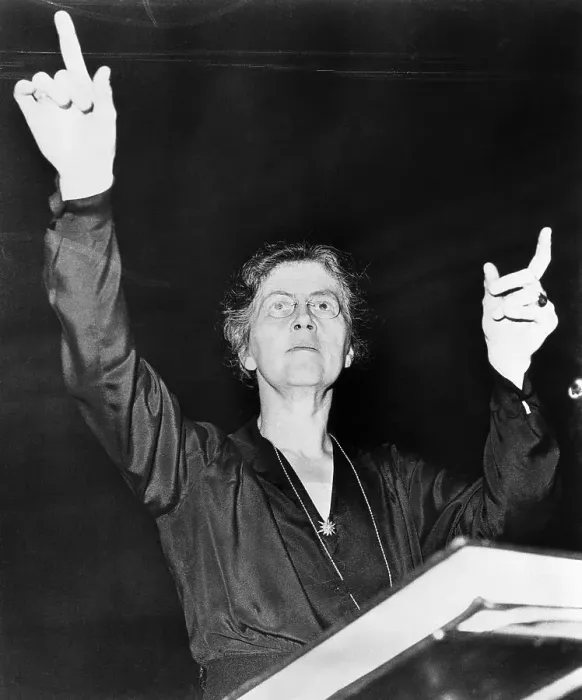 Framed Print : Nadia Boulanger Conducting Philharmonic Framed Print : Nadia Boulanger Conducting Philharmonic