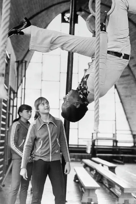 : Nadia Comaneci and Friend on Televised Show with Flip Wilson : Nadia Comaneci and Friend on Televised Show with Flip Wilson