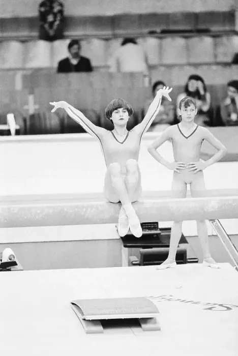 Framed Print : Nadia Comaneci In Training Framed Print : Nadia Comaneci In Training