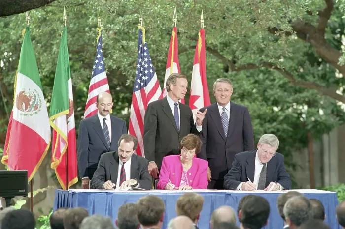 Framed Print : Nafta Signing Framed Print : Nafta Signing