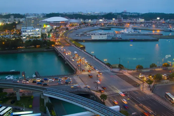 Framed Print : Naha, view from Rihga Royan Gran Okinawa hotel, Okinawa, Japan