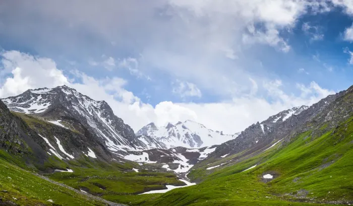 Framed Print : Nalati Grassland and Glacier, Xinjiang, China