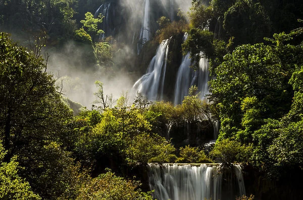 Nam Tok Thilawsu waterfall, Umpang or Um Phang area, Tak Province, Thailand, Asia