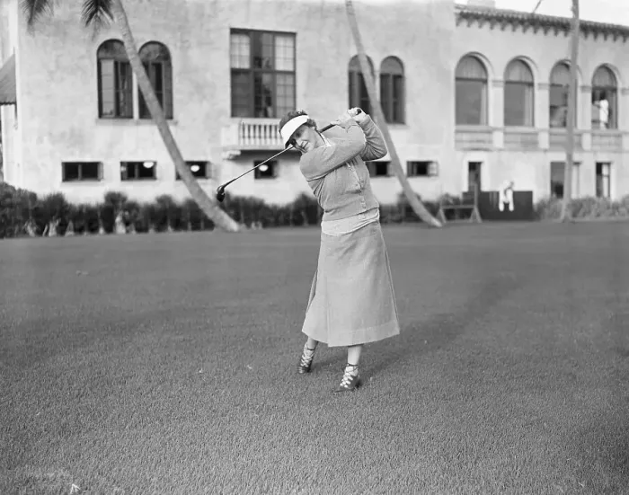 Framed Print : Nancy Astor Playing Golf