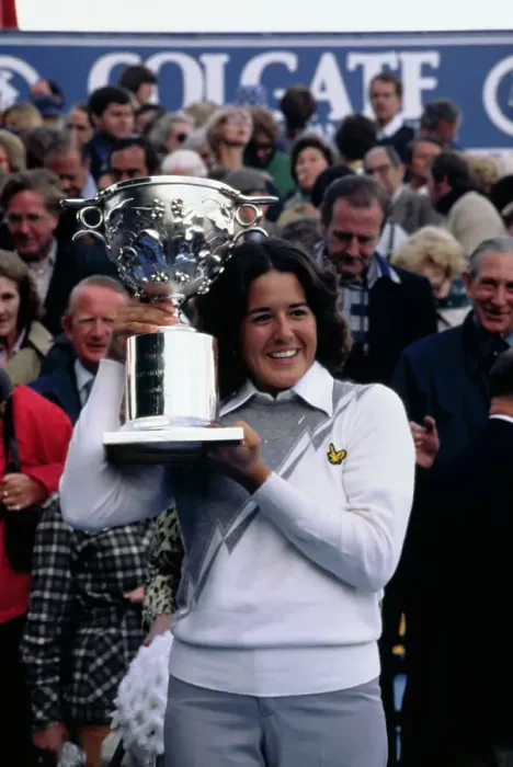 Framed Print : Nancy Lopez Holding Trophy Framed Print : Nancy Lopez Holding Trophy