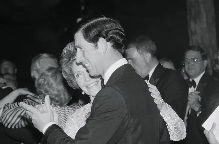 Framed Print : Nancy Reagan Dancing with Prince Charles Framed Print : Nancy Reagan Dancing with Prince Charles