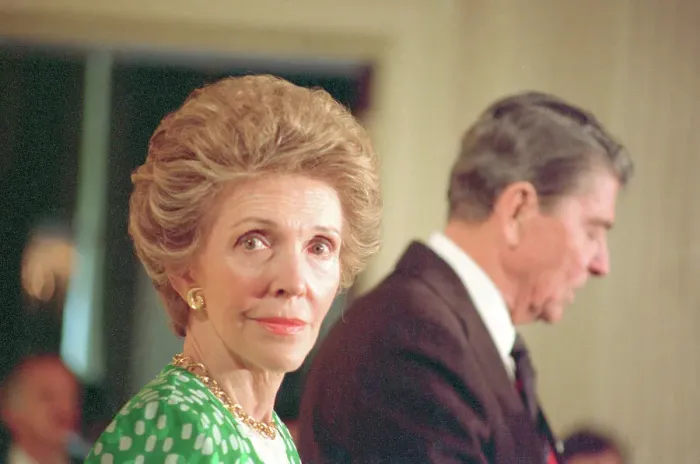 Framed Print : Nancy Reagan Looking Pensive Framed Print : Nancy Reagan Looking Pensive