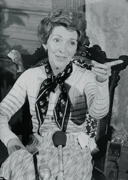 Framed Print : Nancy Reagan Pointing Framed Print : Nancy Reagan Pointing
