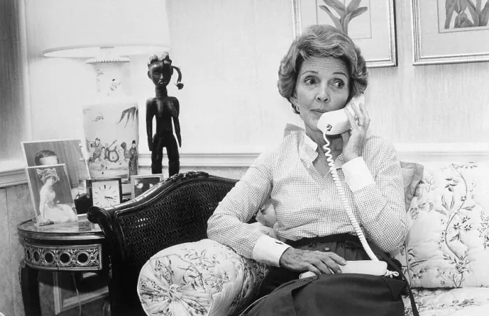 Framed Print : Nancy Reagan on the Telephone Framed Print : Nancy Reagan on the Telephone