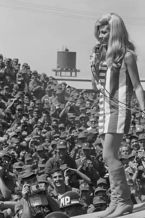 Framed Print : Nancy Sinatra Performing in Vietnam