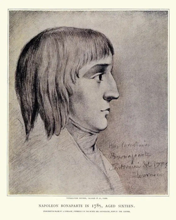 Framed Print : Napoleon Bonaparte in 1785, aged sixteen Framed Print : Napoleon Bonaparte in 1785, aged sixteen
