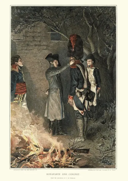 Framed Print : Napoleon Bonaparte and Jean-Roch Coignet, French soldier Framed Print : Napoleon Bonaparte and Jean-Roch Coignet, French soldier