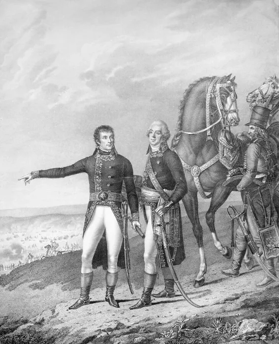 Framed Print : Napoleon Giving Orders With Berthier on War Scene Framed Print : Napoleon Giving Orders With Berthier on War Scene