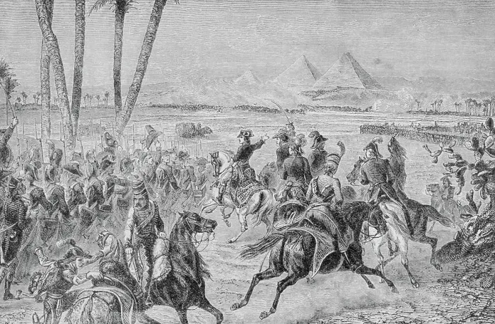 Framed Print : Napoleon and His Men Fighting at the Pyramids Framed Print : Napoleon and His Men Fighting at the Pyramids