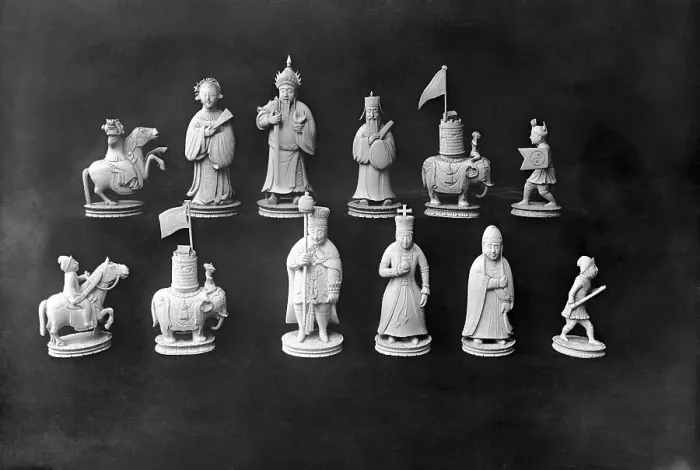 Framed Print : Napoleon's Chess Statuettes Framed Print : Napoleon's Chess Statuettes