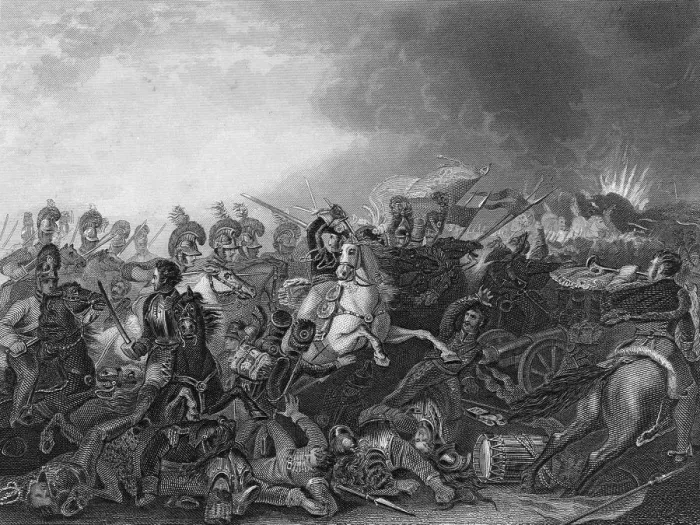 Framed Print : Napoleons Old Guard Charges At Battle Of Waterloo