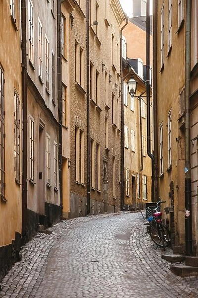 Narrow streets in Gamla Stan (Old Town) in Stockholm, Sweden