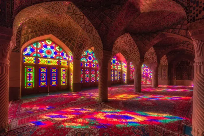 Framed Print : Nasir Al-Mulk Mosque (Pink Mosque), Shiraz, Iran Framed Print : Nasir Al-Mulk Mosque (Pink Mosque), Shiraz, Iran
